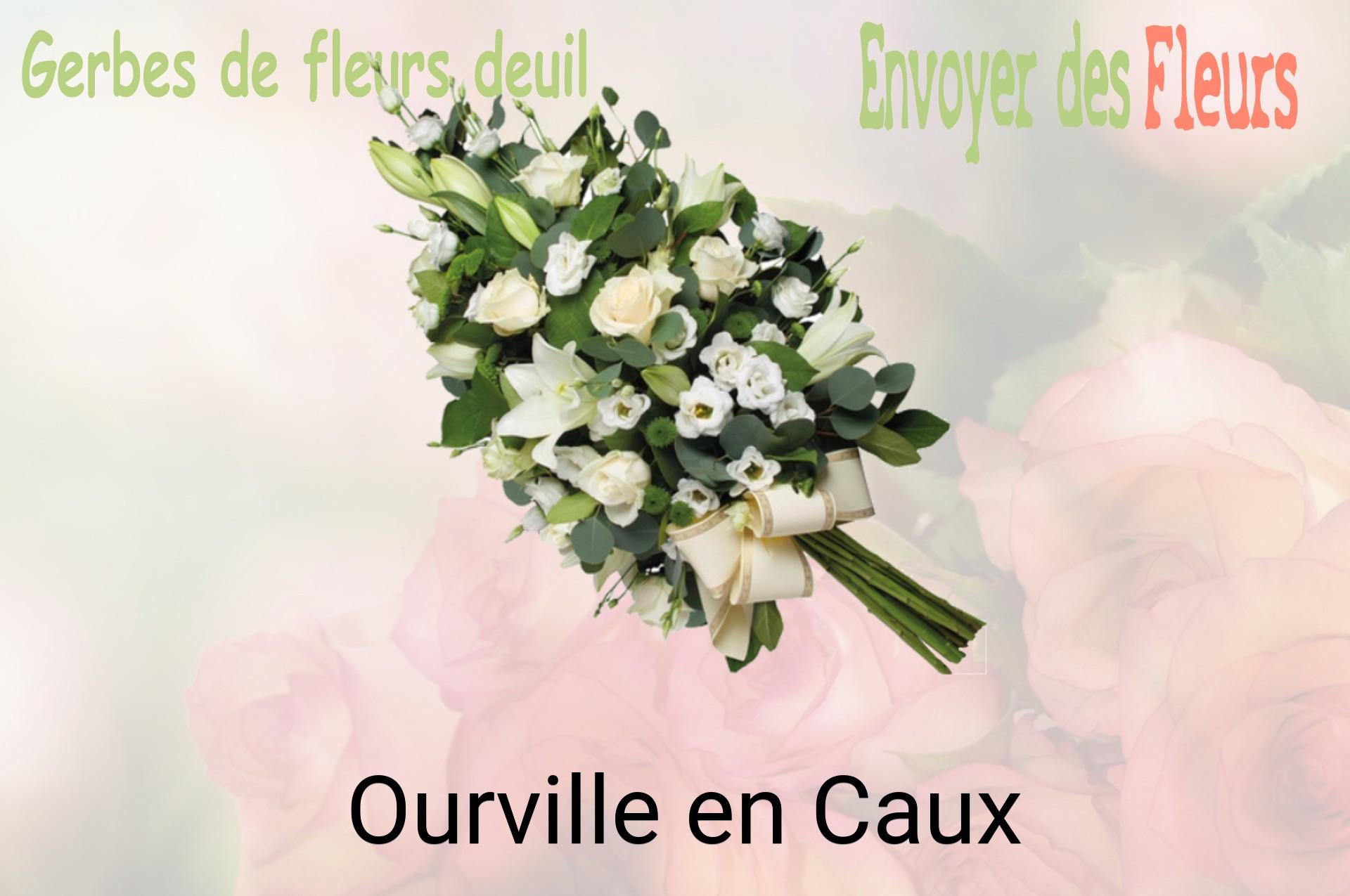Gerbe de fleurs de deuil livrée à Ourville-en-Caux